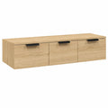 Armoire Murale Flottante Étagère de Rangement Intérieur Chêne Sonoma