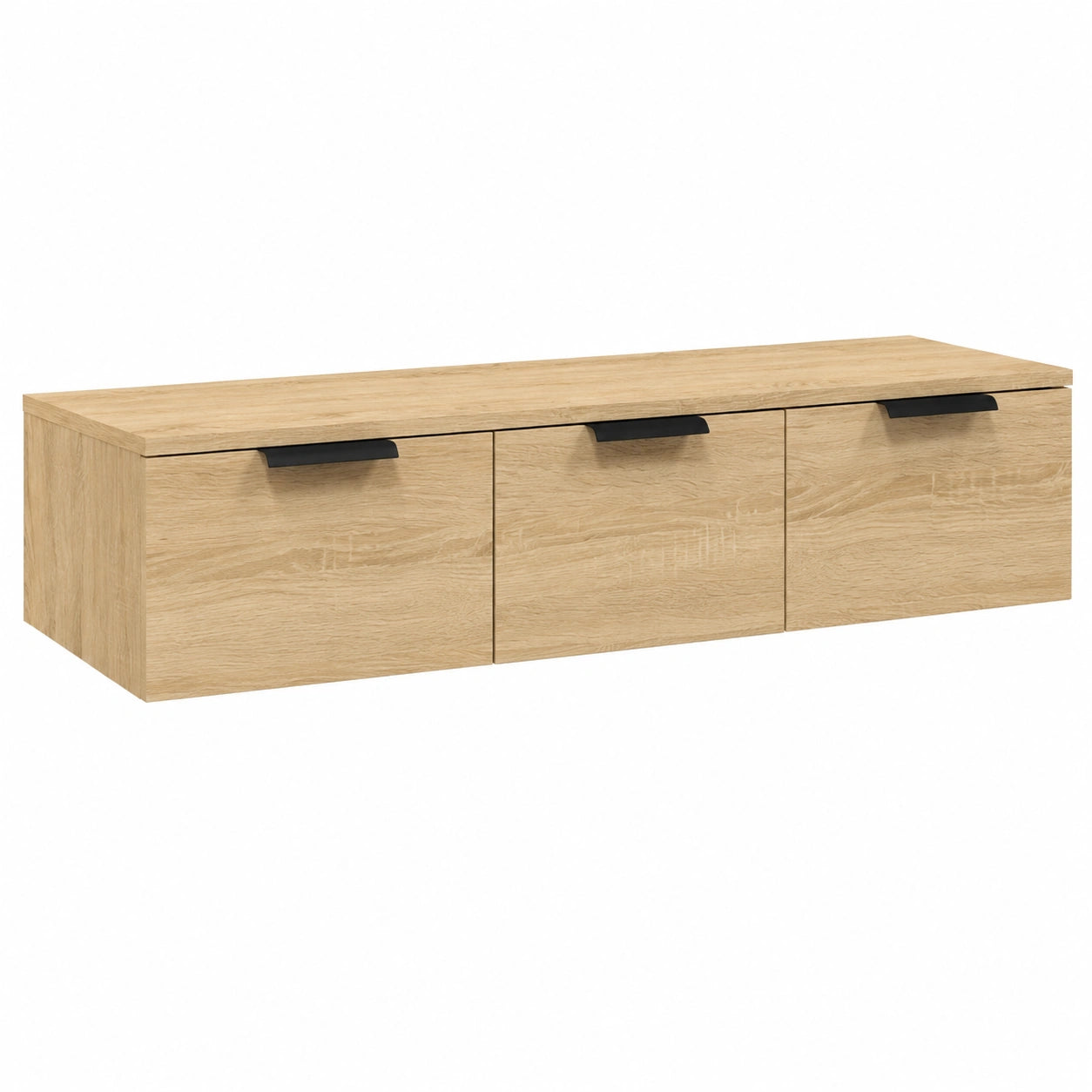 Armoire Murale Flottante Étagère de Rangement Intérieur Chêne Sonoma