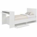 Lit Enfant avec Bureau et Rangements Blanc 90 x 190 cm