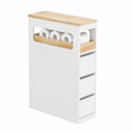 Colonne de Rangement Compacte pour Salle de Bain avec Roues et Tiroirs
