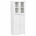 Armoire de Rangement Multifonction avec Porte en Verre pour Accessoires Ménagers