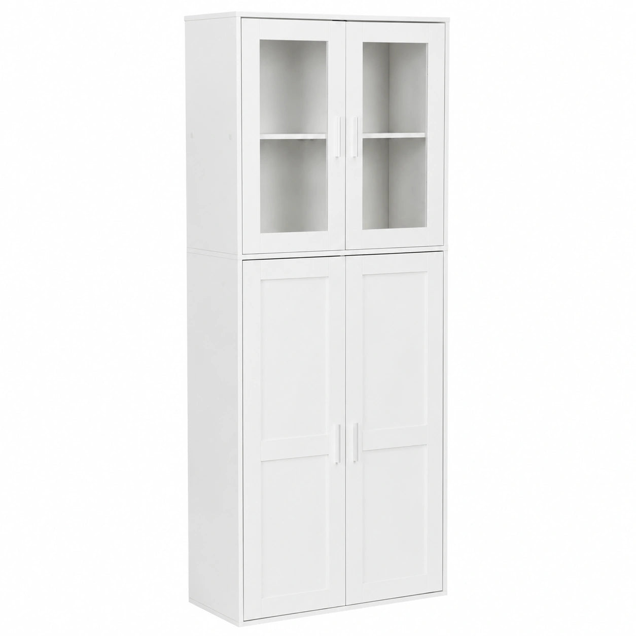 Armoire de Rangement Multifonction avec Porte en Verre pour Accessoires Ménagers