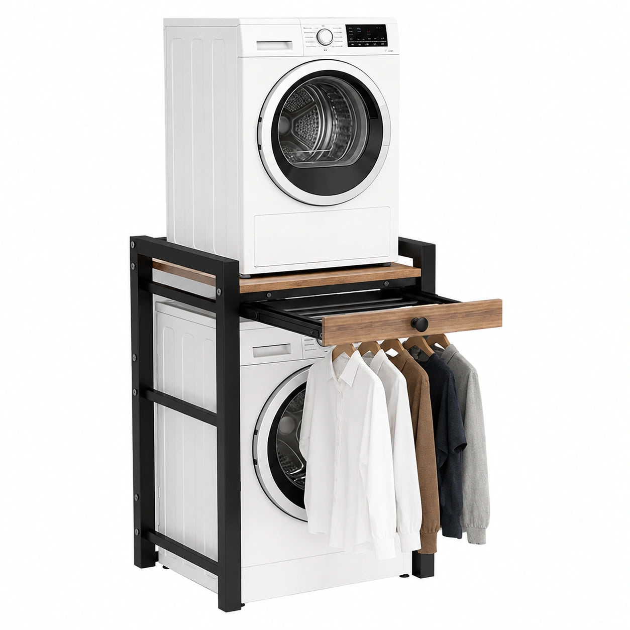 Armoire de Rangement pour Machine à Laver avec Tiroir et Étagères