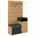 Armoire avec Miroir, Porte-Manteau et Meuble à Chaussures