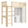 Lit mezzanine avec bureau et rangement pour adolescent