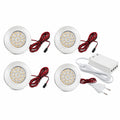 4 spots LED encastrables ultra-plats pour meuble, neutre 4000K