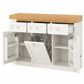 Table de Bar Pivotante avec Rangement Extensible pour Cuisine