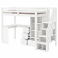 Lit mezzanine pour enfant avec bureau et rangement