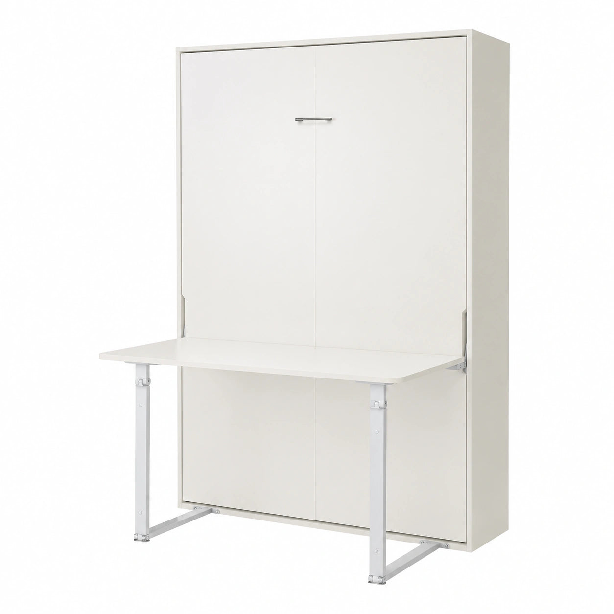 Lit rabattable avec bureau intégré 90 x 190 cm, blanc